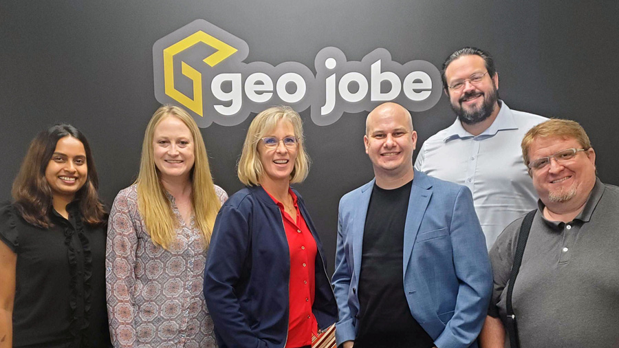 Representatives from AerialSphere at a recent visit to GEO Jobe's Office